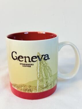 NEW Starbucks Geneva Switzerland 16 oz Coffee Mug Global Icon Series